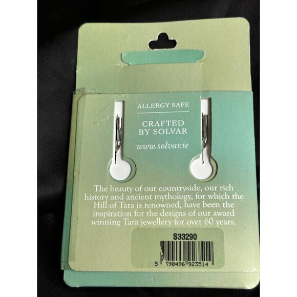 New Tara Solvar Clover Drop Dangle Earrings Silver Tone Openwork Made in Ireland - Picture 3 of 8